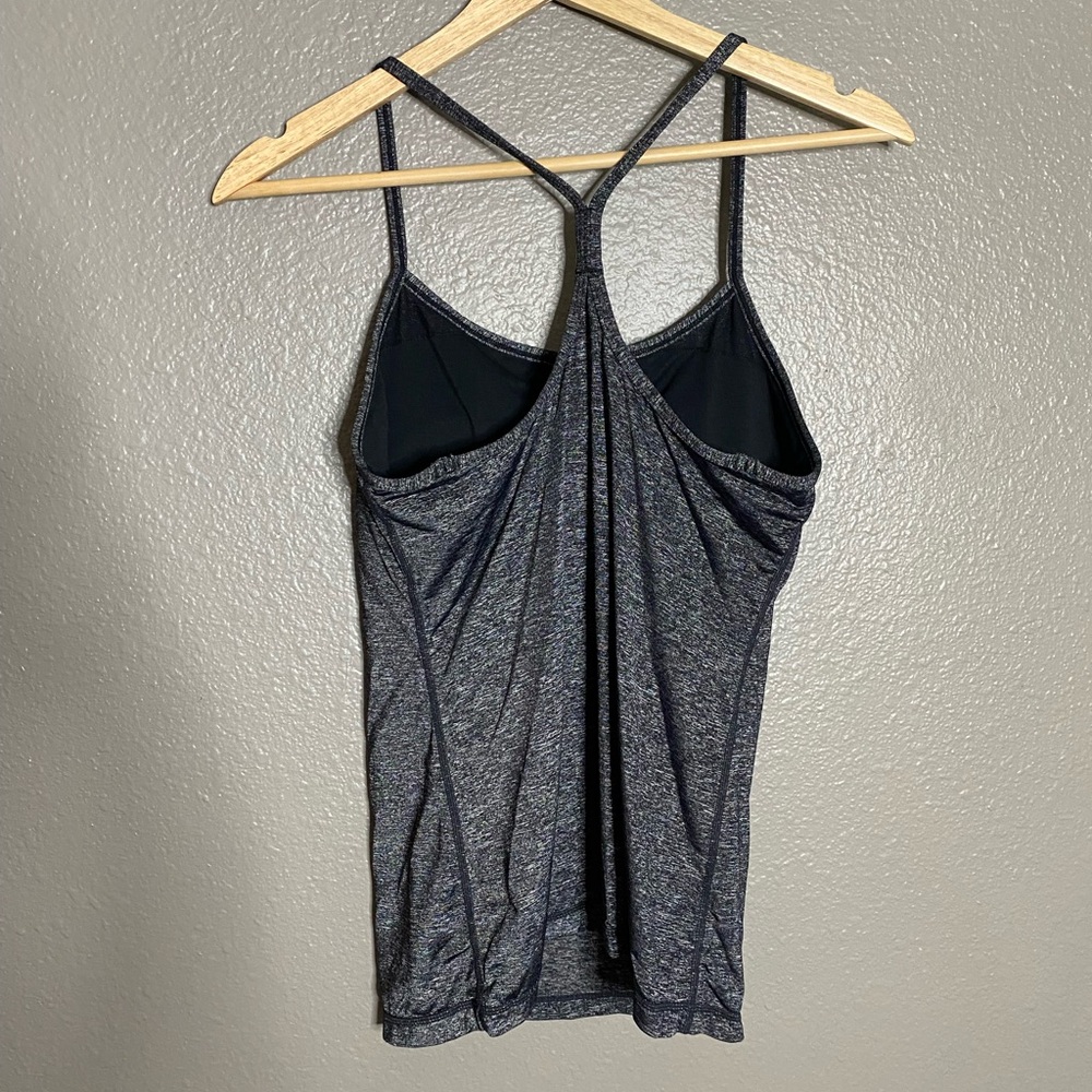 Lululemon Athletica Charcoal Tank Top With Bulit in padded Bra - Picture 2 of 4